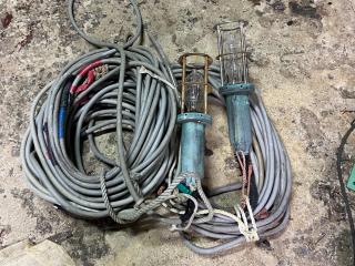 水中灯2本 ソケットとケーブルの2本セット