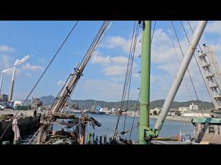  台船(78トン)と押船のセット